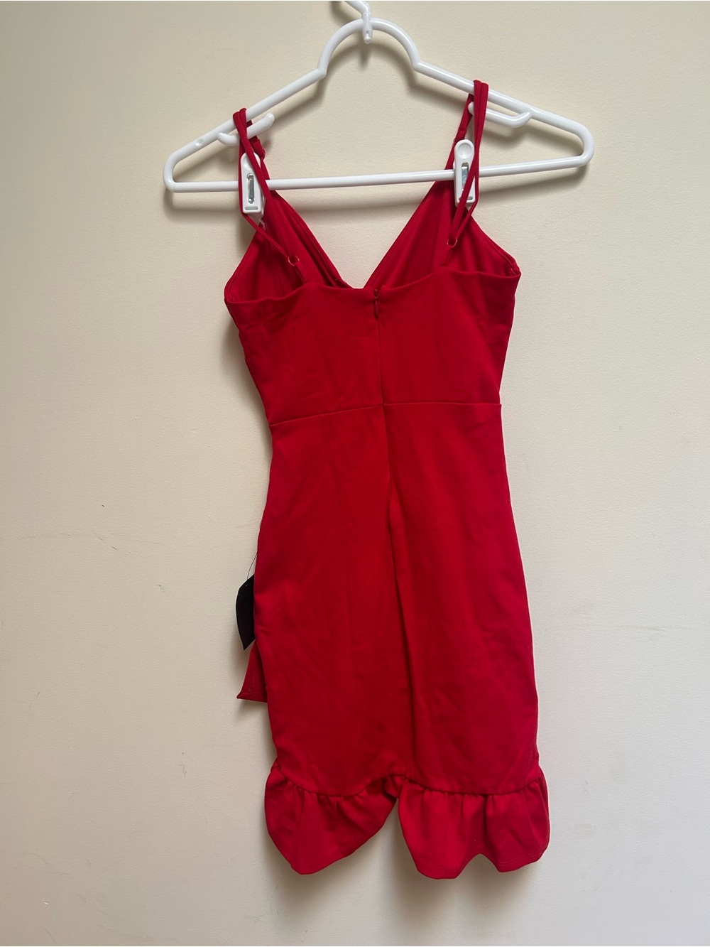 Lulu’s Red Ruffle-Hem Dress - Picture 2 of 3